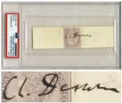 Charles Darwin Signature -- Encapsulated by PSA